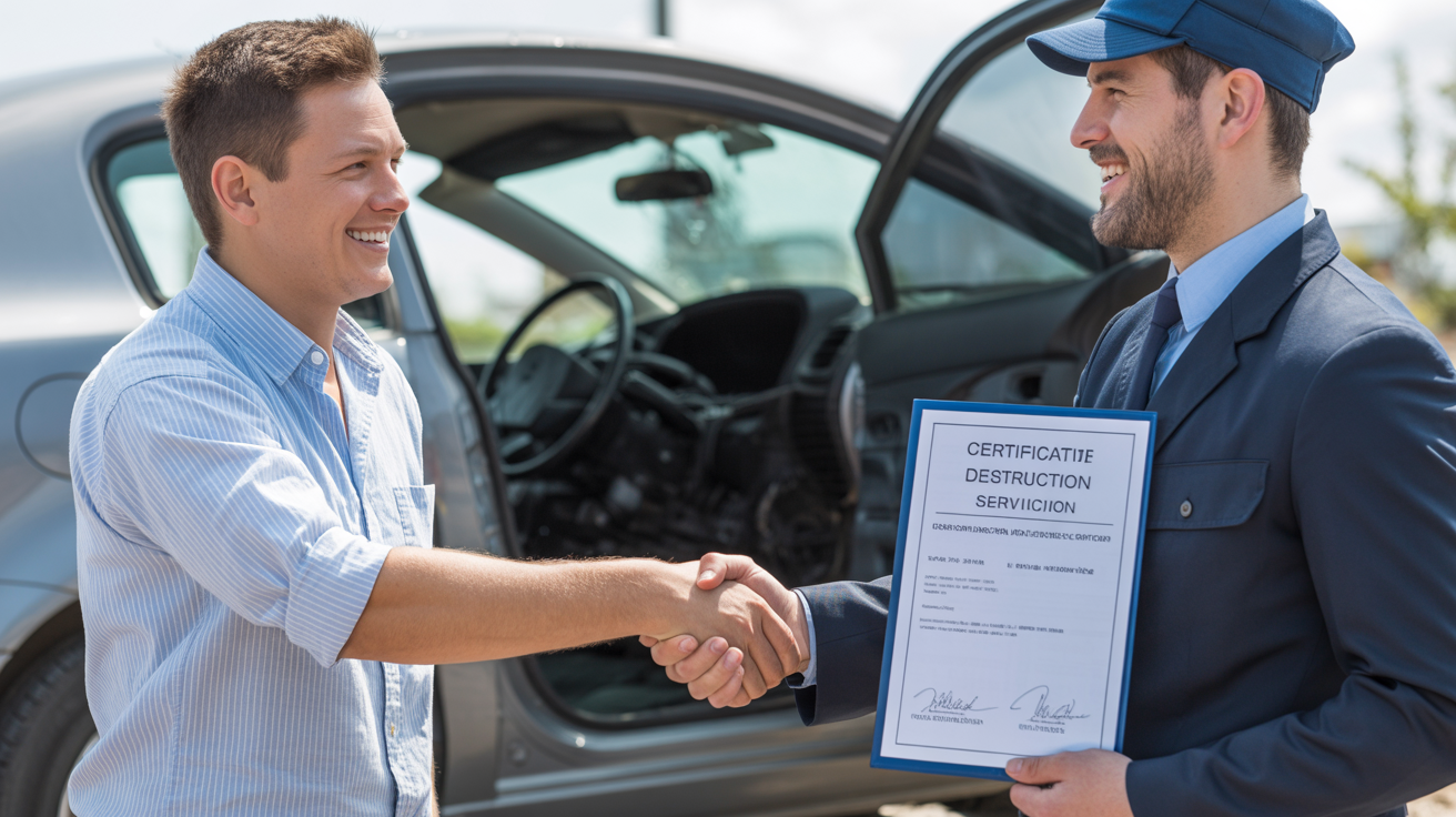 Happy customers receiving service