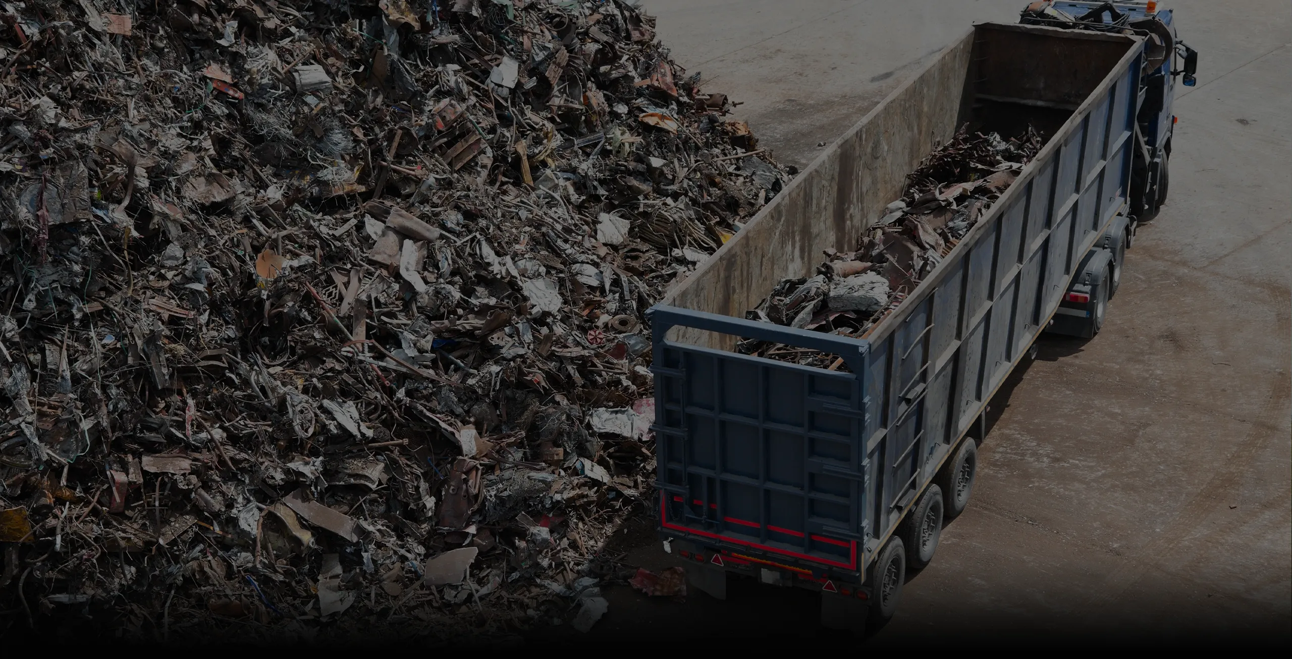 Professional car weighing at scrap facility